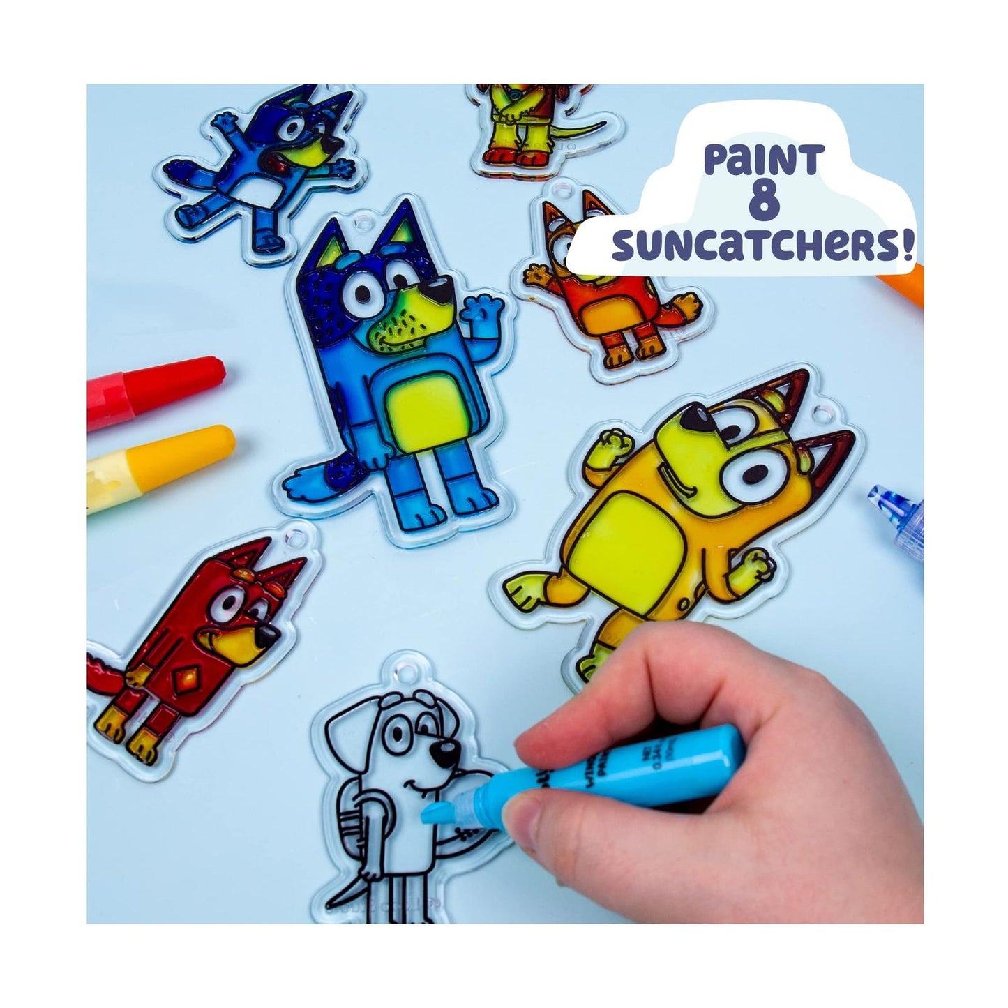 Bluey Window Art Suncatchers for Kids, Window Art Kit, Great Suncatchers Kit ...