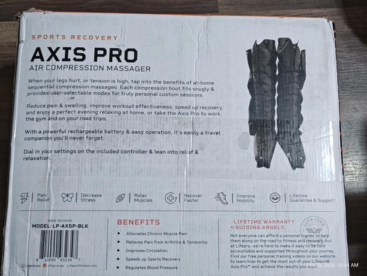 Axis Pro air compression massager designed for sports recovery and muscle relaxation.