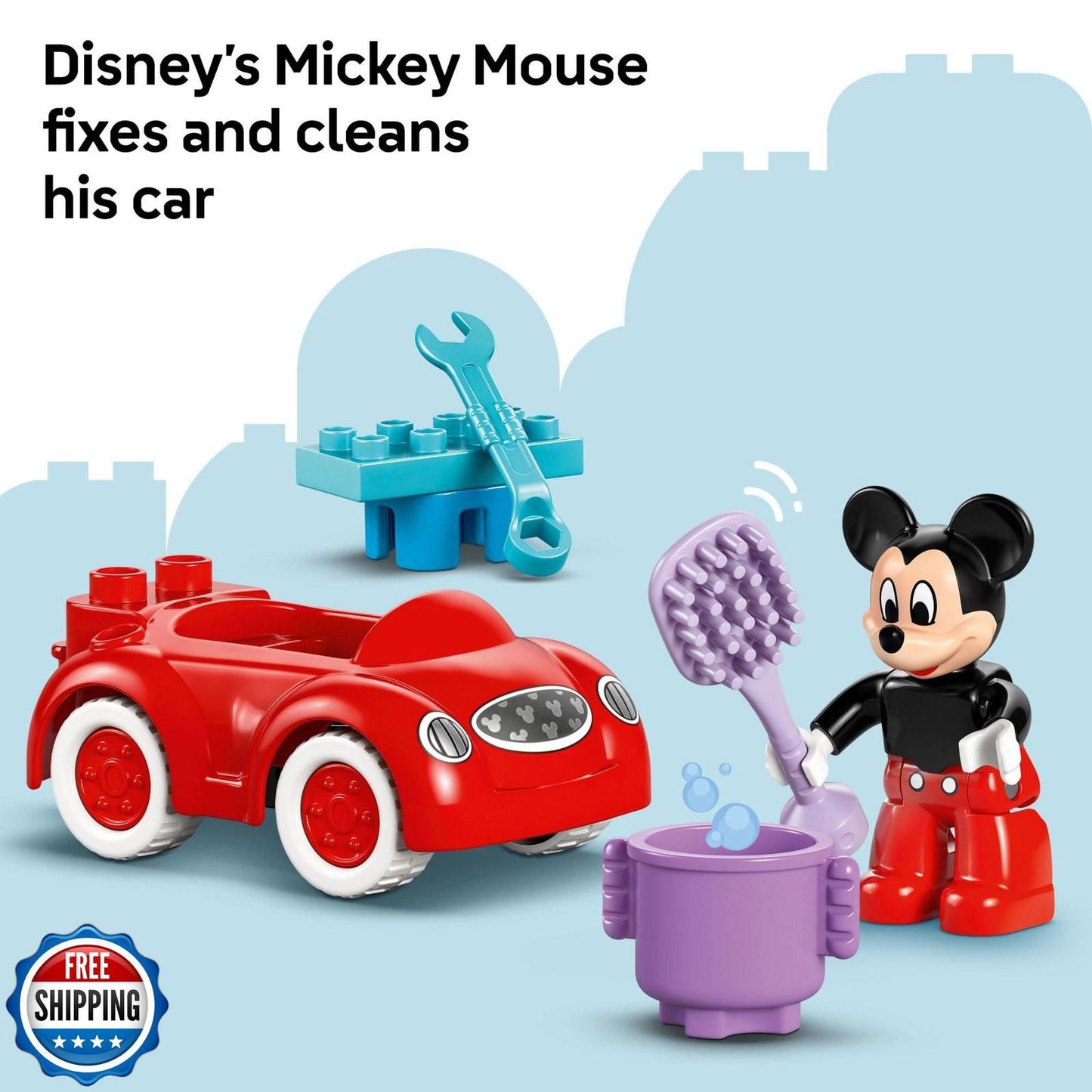 LEGO DUPLO Disney Mickey Mouse Clubhouse and Car Building Kit - Color Sorting