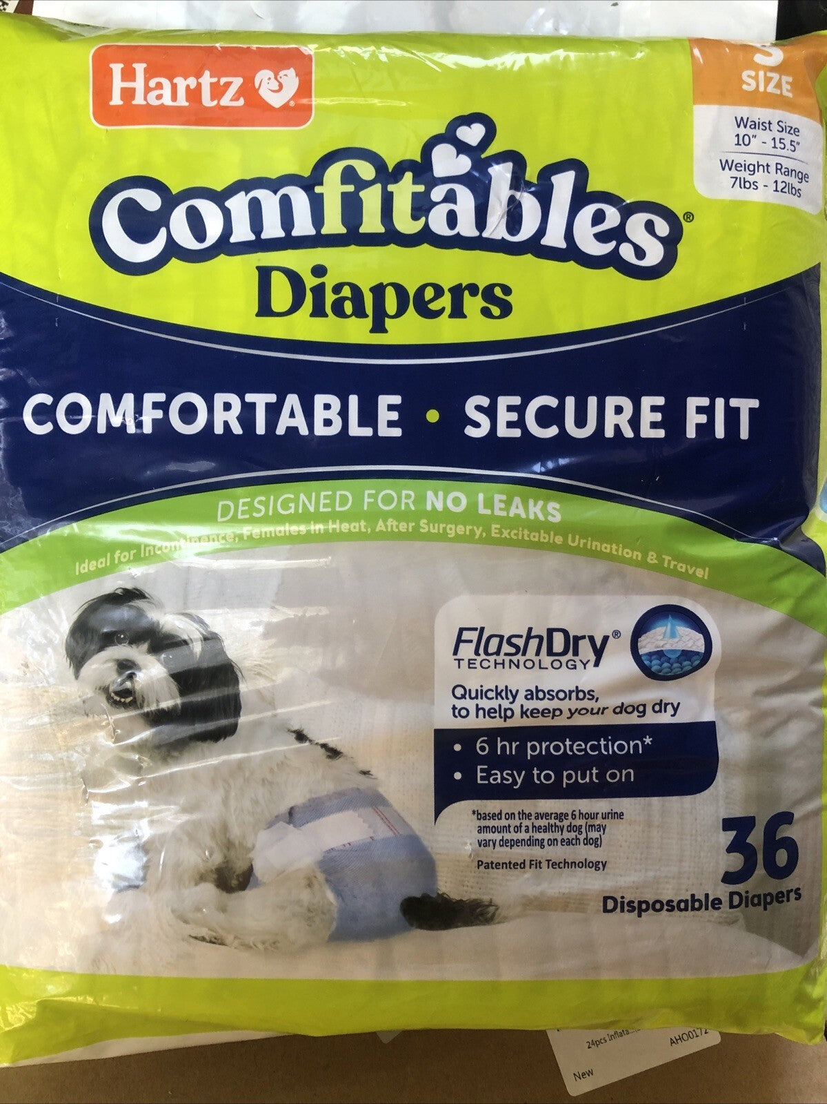 Hartz Comfitables Disposable Dog Diapers Super Absorbent Small 36 Count
