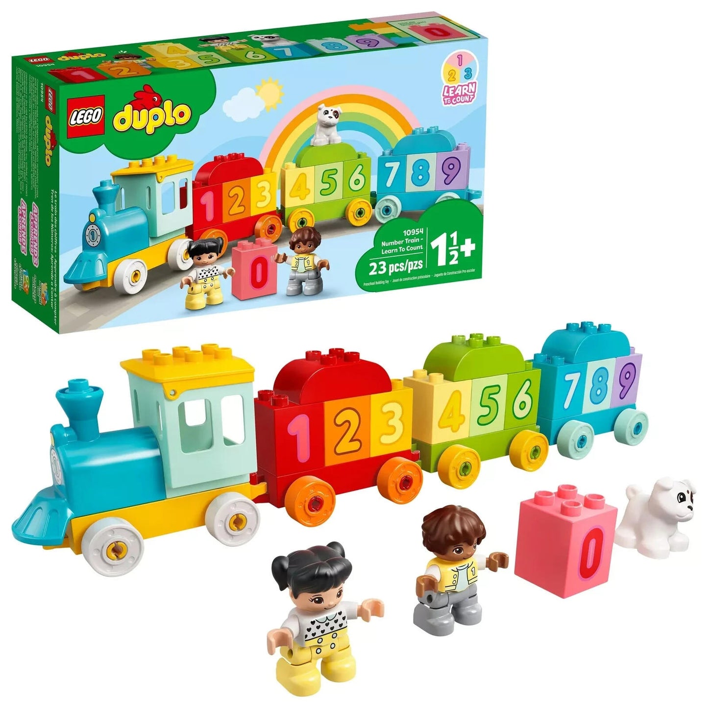 LEGO DUPLO My First Number Train Toy with Bricks for Learning Numbers, 10954 NEW