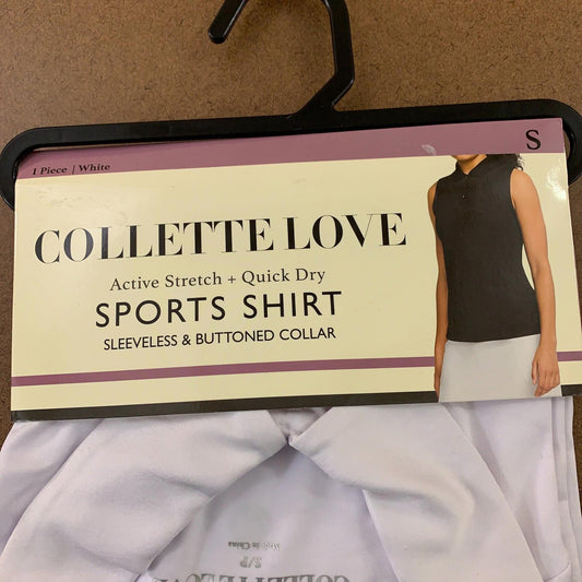 Collette Love sports shirt featuring active stretch and quick dry fabric, sleeveless design.