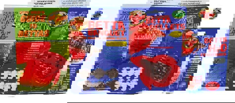 Betta H.O. Care Kit includes Betta Banquet, pellets, and care guide for healthy betta fish.