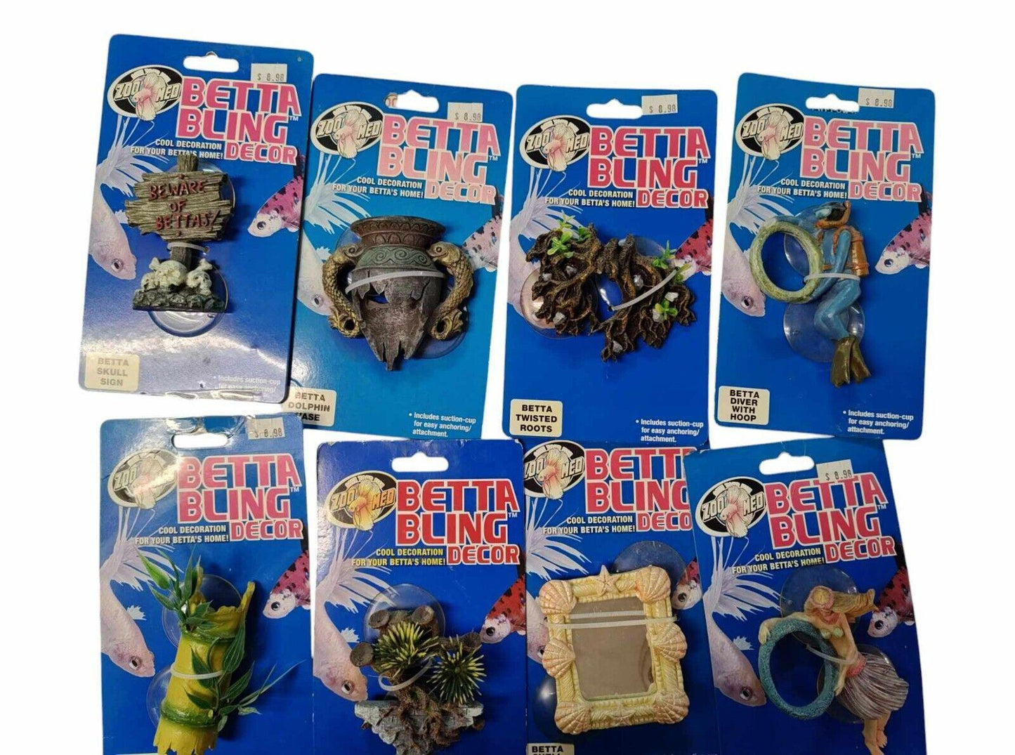 Betta bling decor 4 Pack ASSORTED