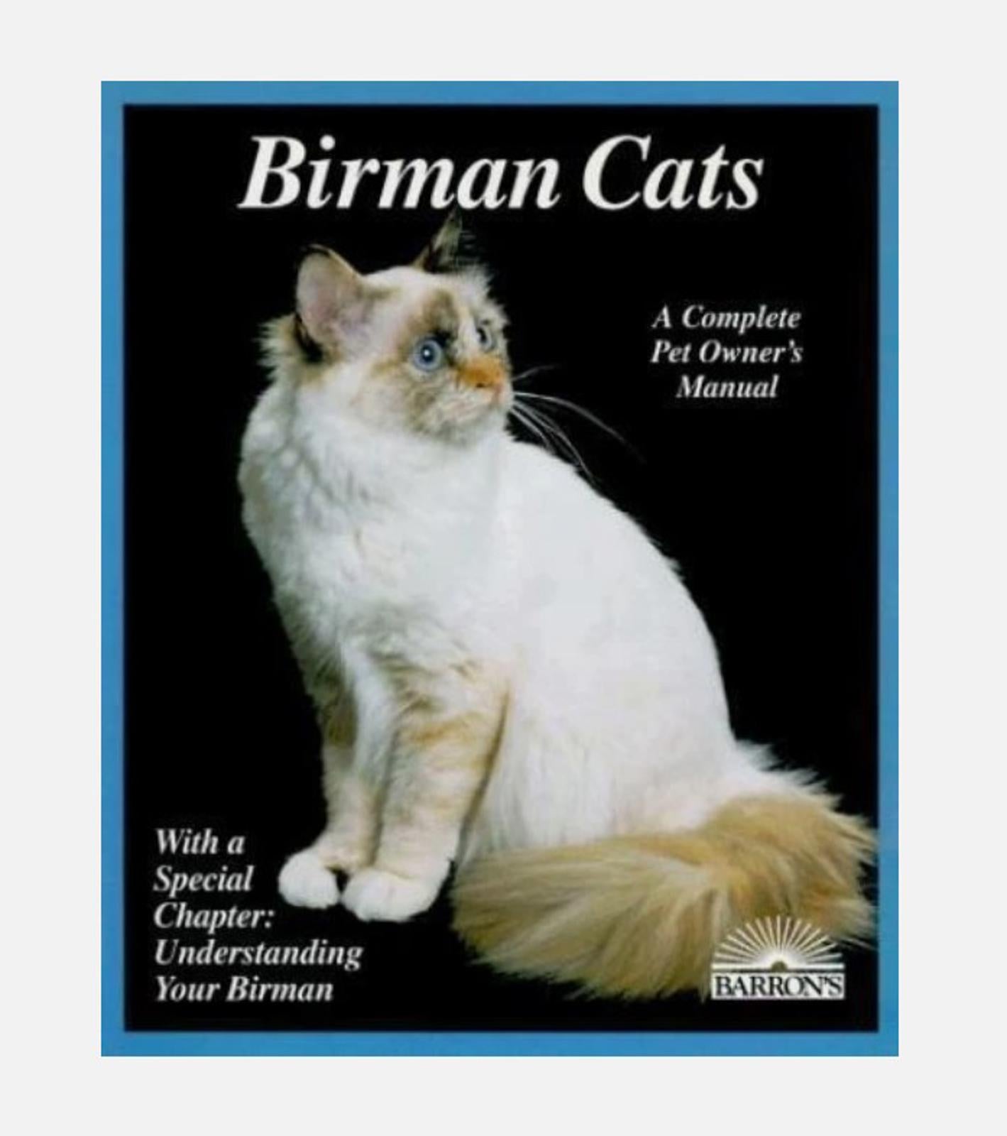 Birman Cats pet owner's manual featuring a fluffy Birman cat with blue eyes.