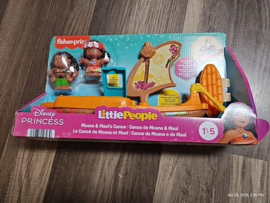 Little People Disney Princess MOANA & MAUI'S CANOE NEW