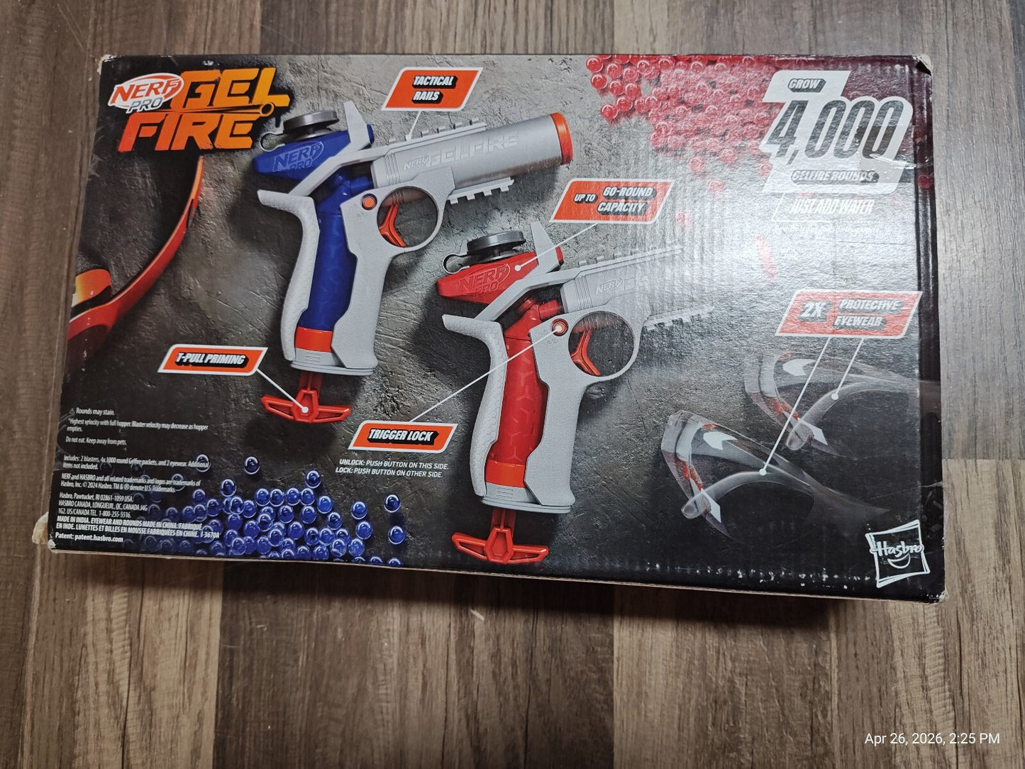 Nerf Pro GEL FIRE Versus Pack Includes 2 Blasters 4,000 Rounds + Safety Glasses