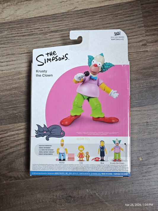 Jakks Pacific The Simpsons Wave 2 Krusty the Clown 5" Figure New