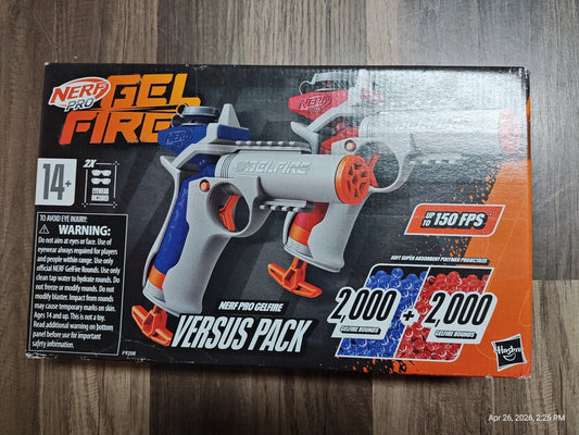 Nerf Pro GEL FIRE Versus Pack Includes 2 Blasters 4,000 Rounds + Safety Glasses