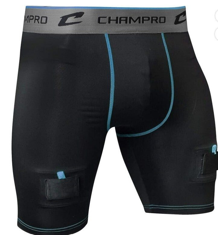 Champro Boys' Crease Hockey Compression Jock Shorts