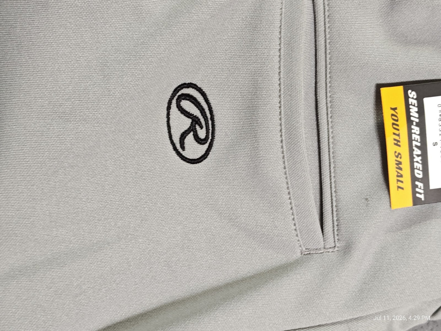 Rawlings Semi-Relaxed Full Length Baseball Pant | Solid Grey Youth Small