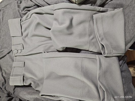Rawlings Semi-Relaxed Full Length Baseball Pant | Solid Grey Youth Small