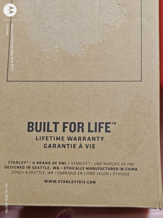 BUILT FOR LIFE™ product packaging showcasing lifetime warranty details.