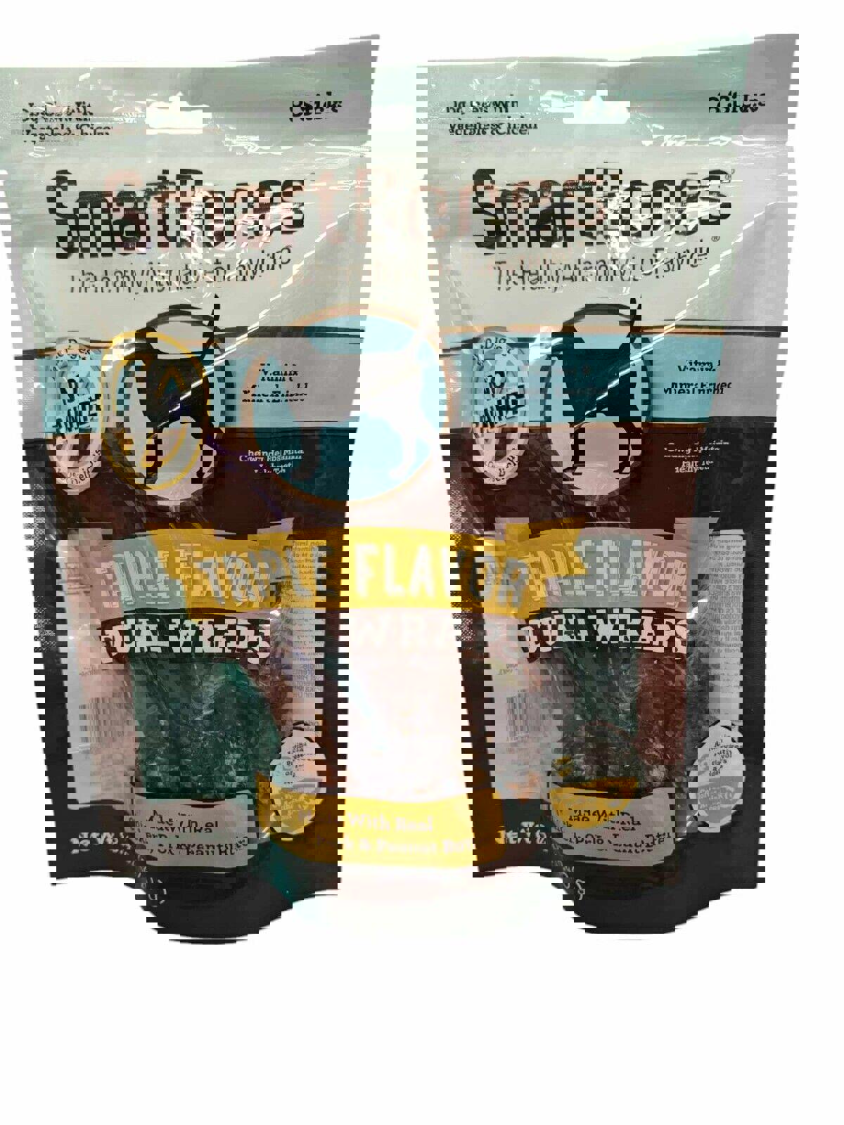 SmartBones Triple Flavor Dual Wraps, 8 Count
