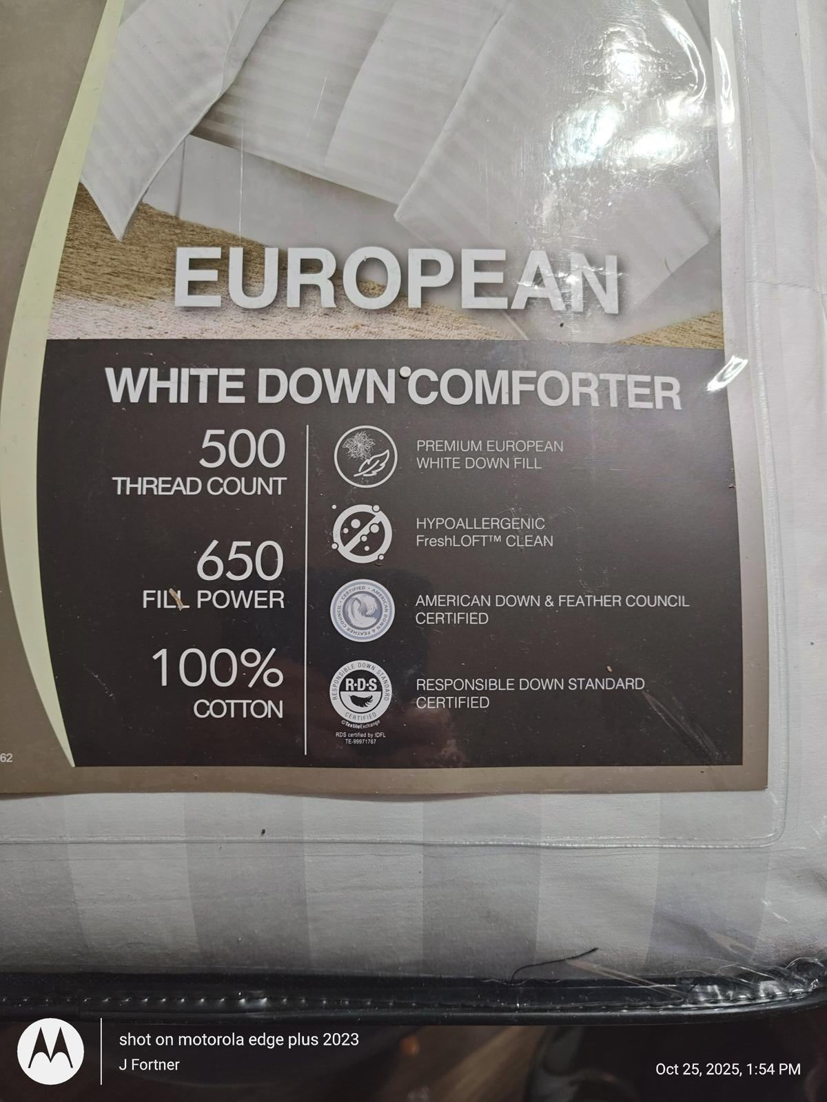Hotel Grand Luxury Basic Goose Down King White Down Comforter New