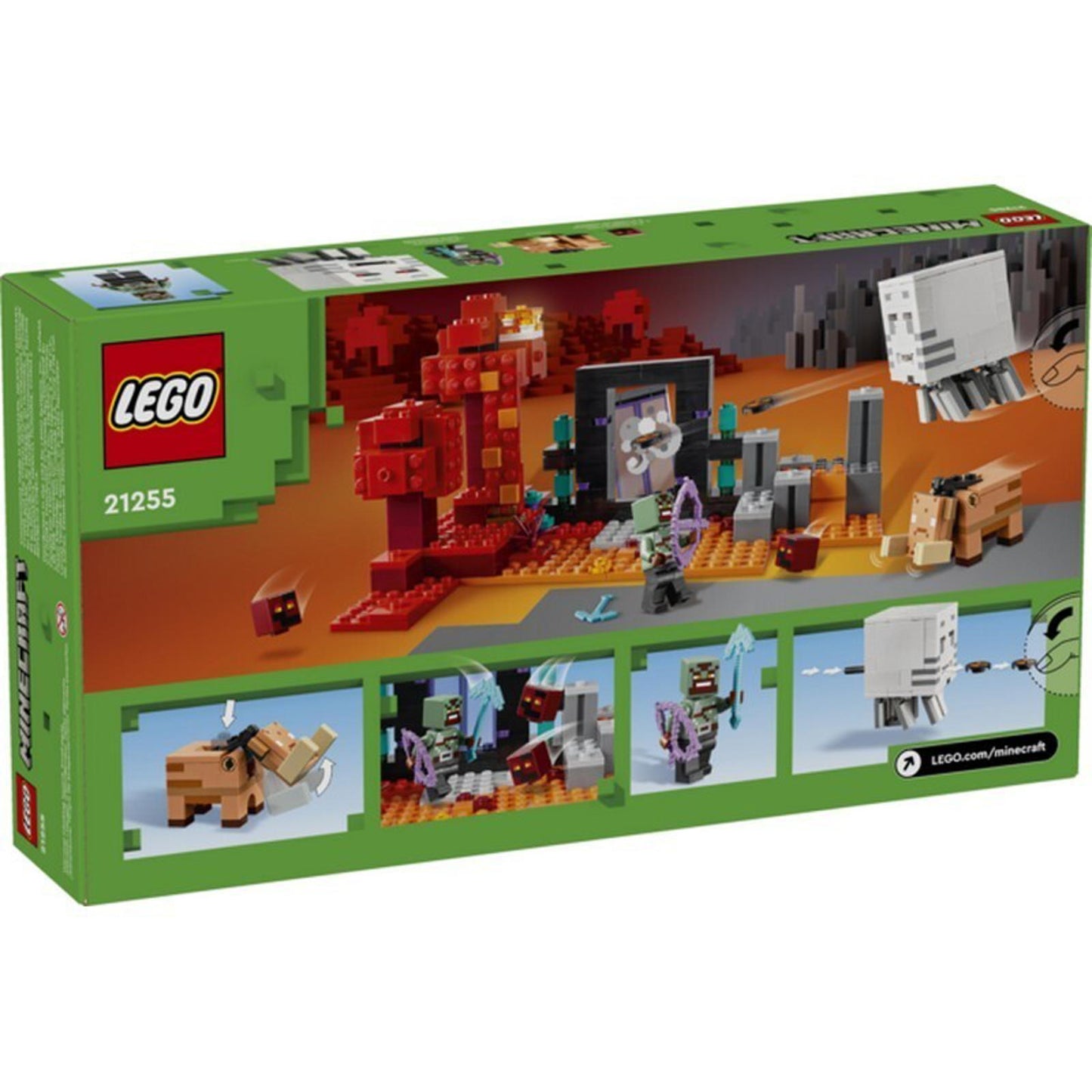 Minecraft The Nether Portal Ambush Building Toy 21255 Legos New in Box