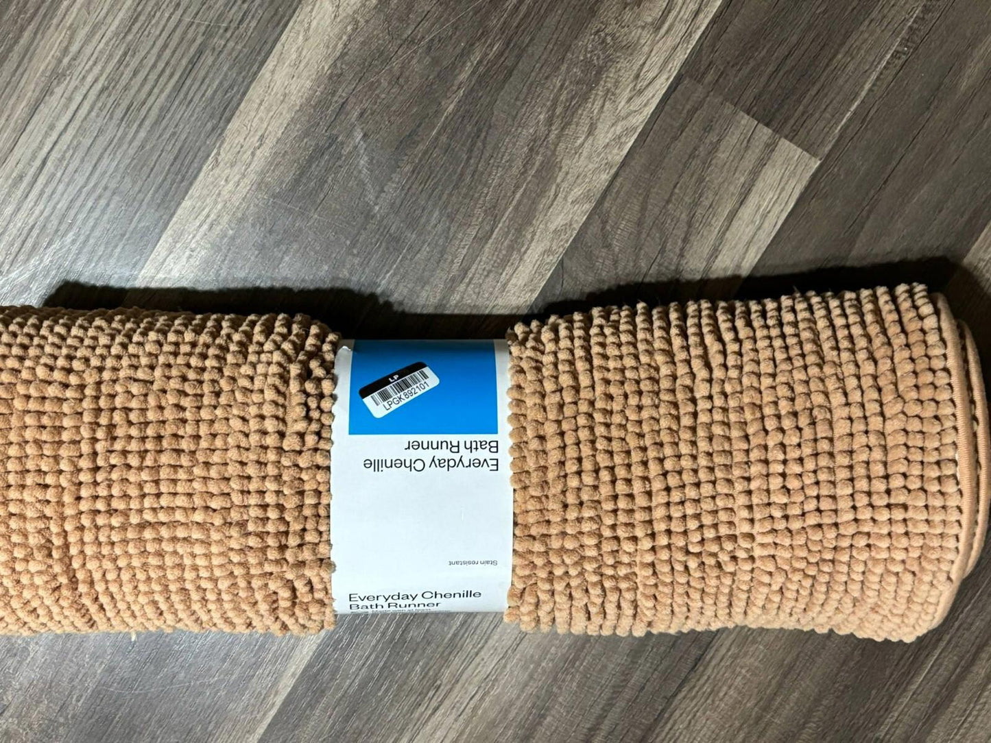 Cinnamon comfort plush runner rug featuring a soft texture and warm color.