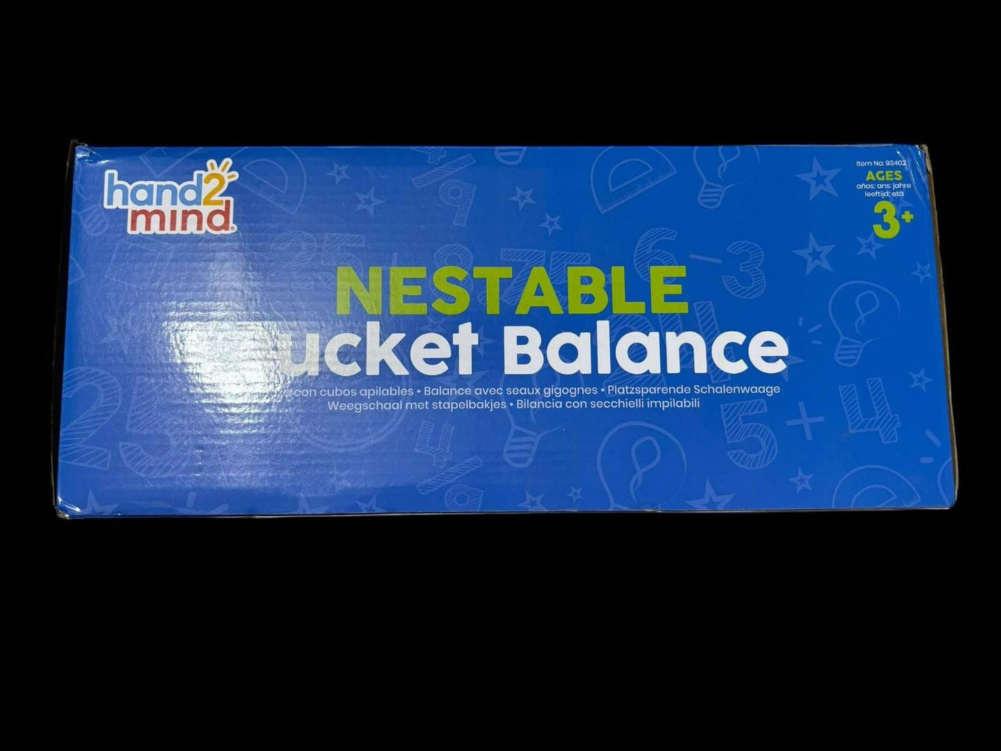 hand2mind Blue Nestable Bucket Balance, Clear Double Bucket Balance Scale