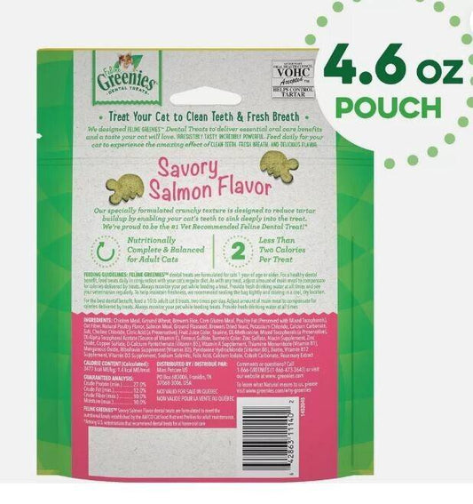 Feline Greenies Cat Dental Treats Savory Salmon Flavor- 4.6 oz