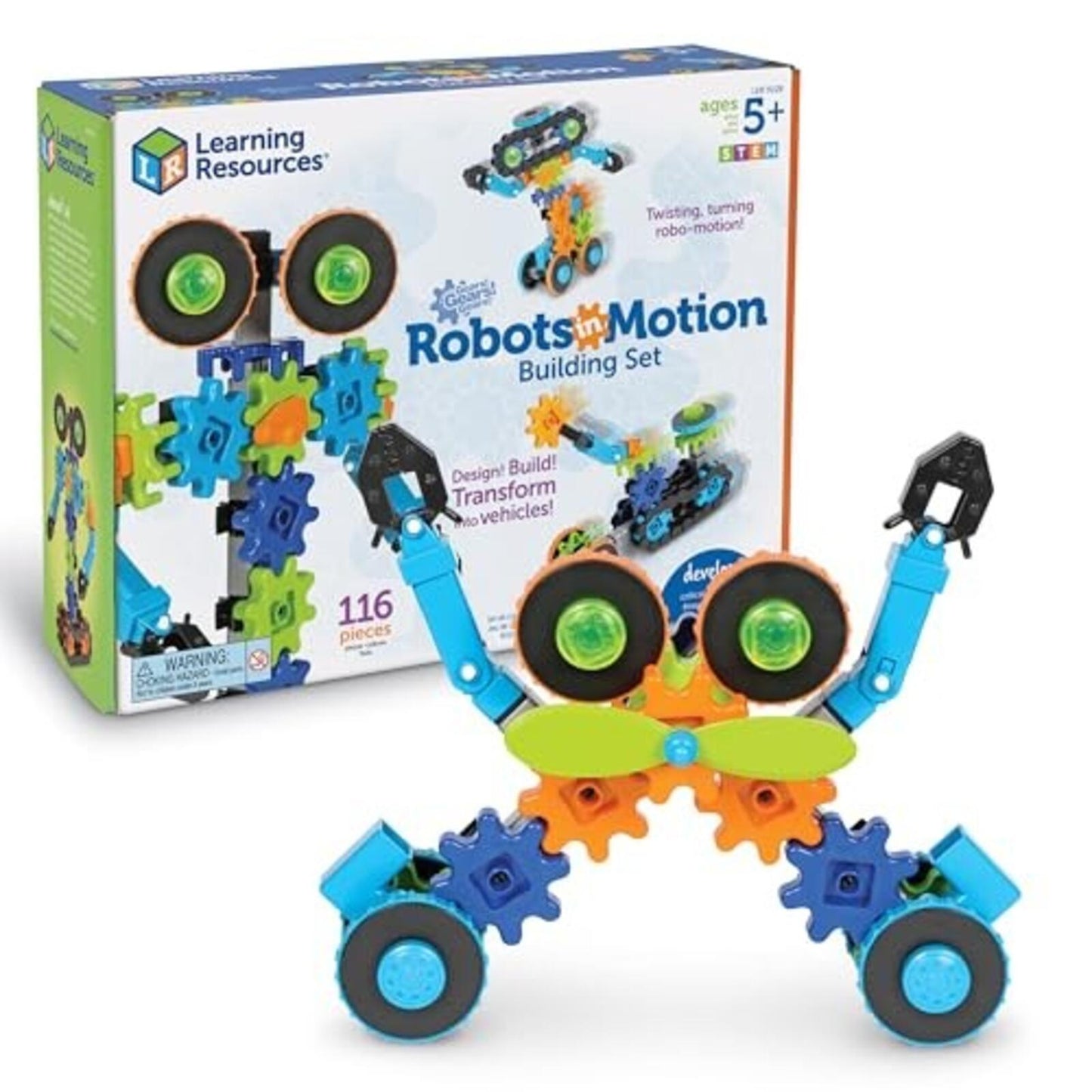 LEARNING RESOURCES Look & Read Please ROBOTS IN MOTION ENGINEERING TOY
