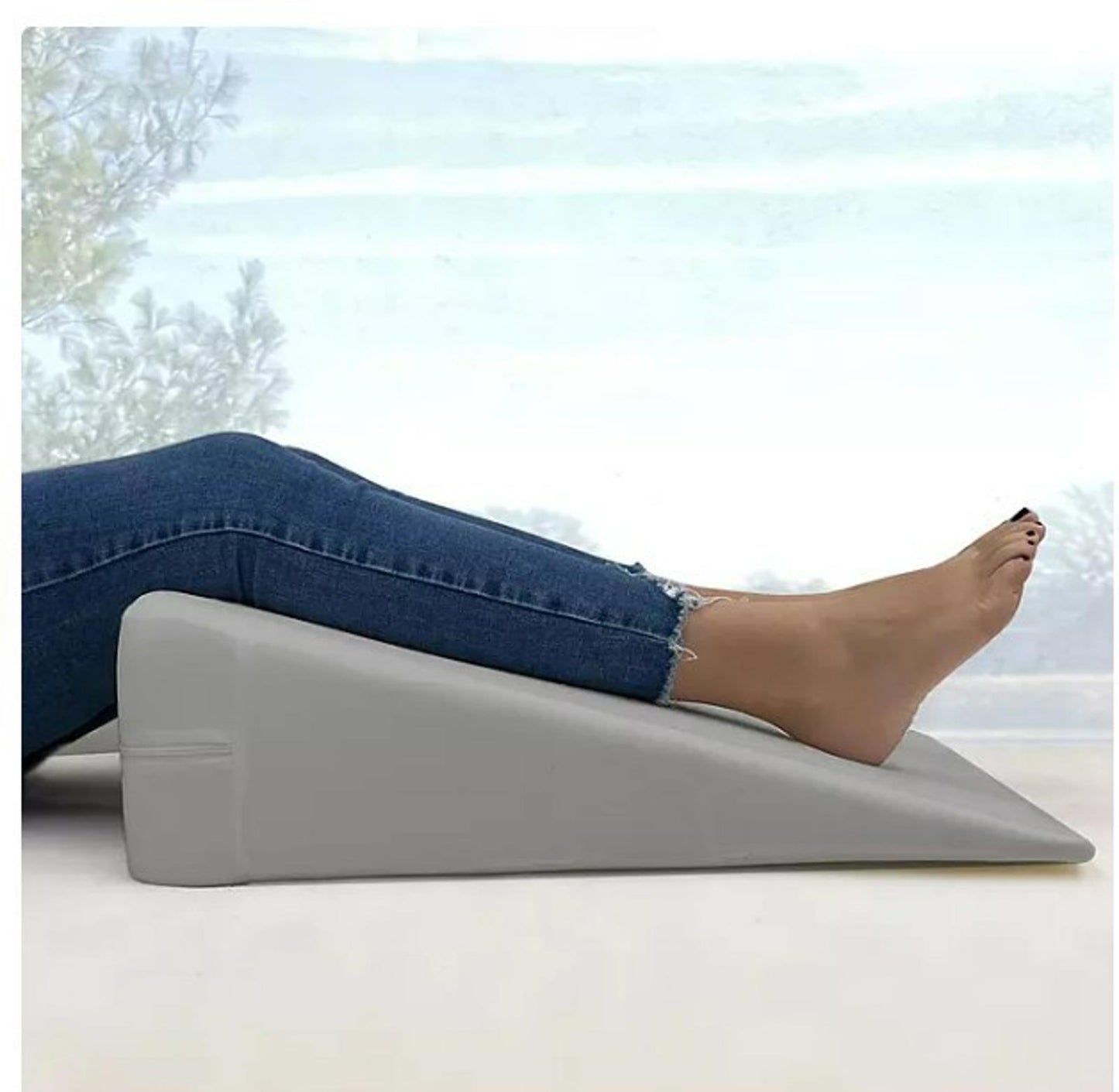 Wedge Pillow Memory Foam Bed Sleep Gray