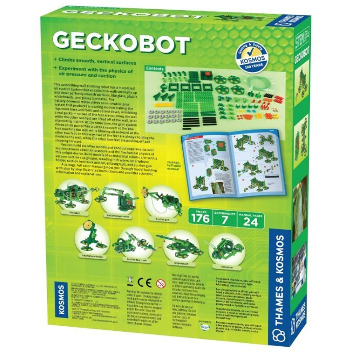 Thames & Kosmos Geckobot STEM Experiment Kit Build a Wall-Climbing Gecko Robot