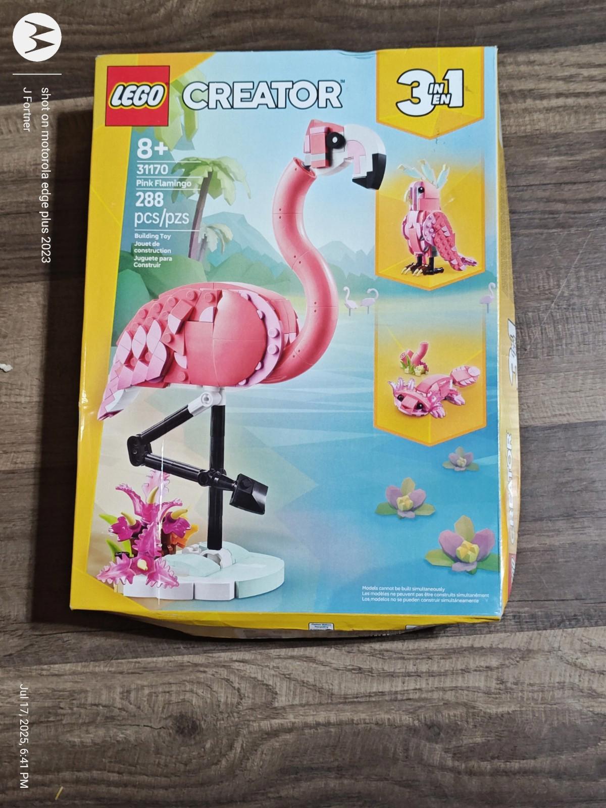LEGO Creator 3 in 1 Wild Animals: Pink Flamingo Animal Building Toy - Includes 3