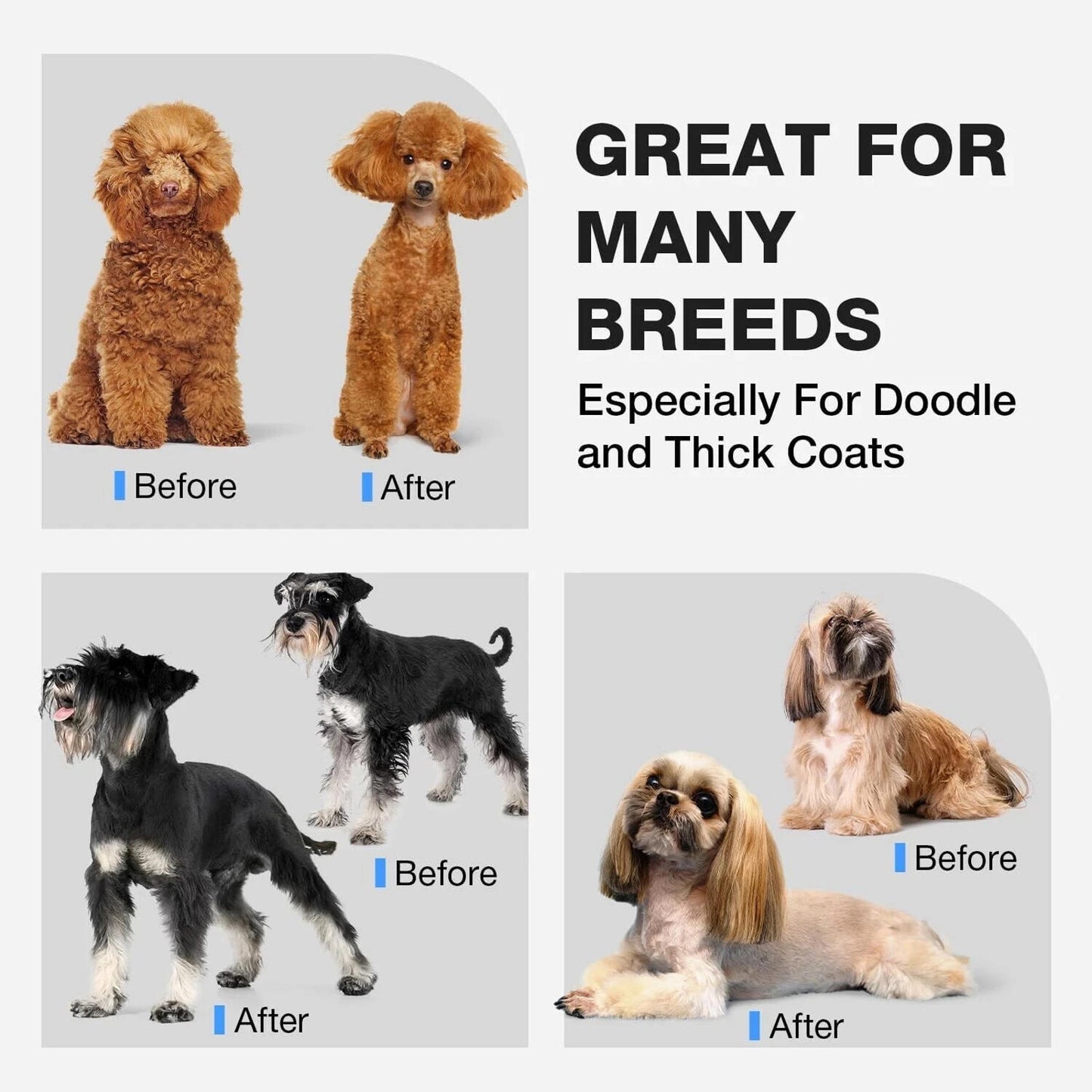 Dog Grooming Clipper Kit – Low Noise, Ceramic Blade by PNC Family FInds