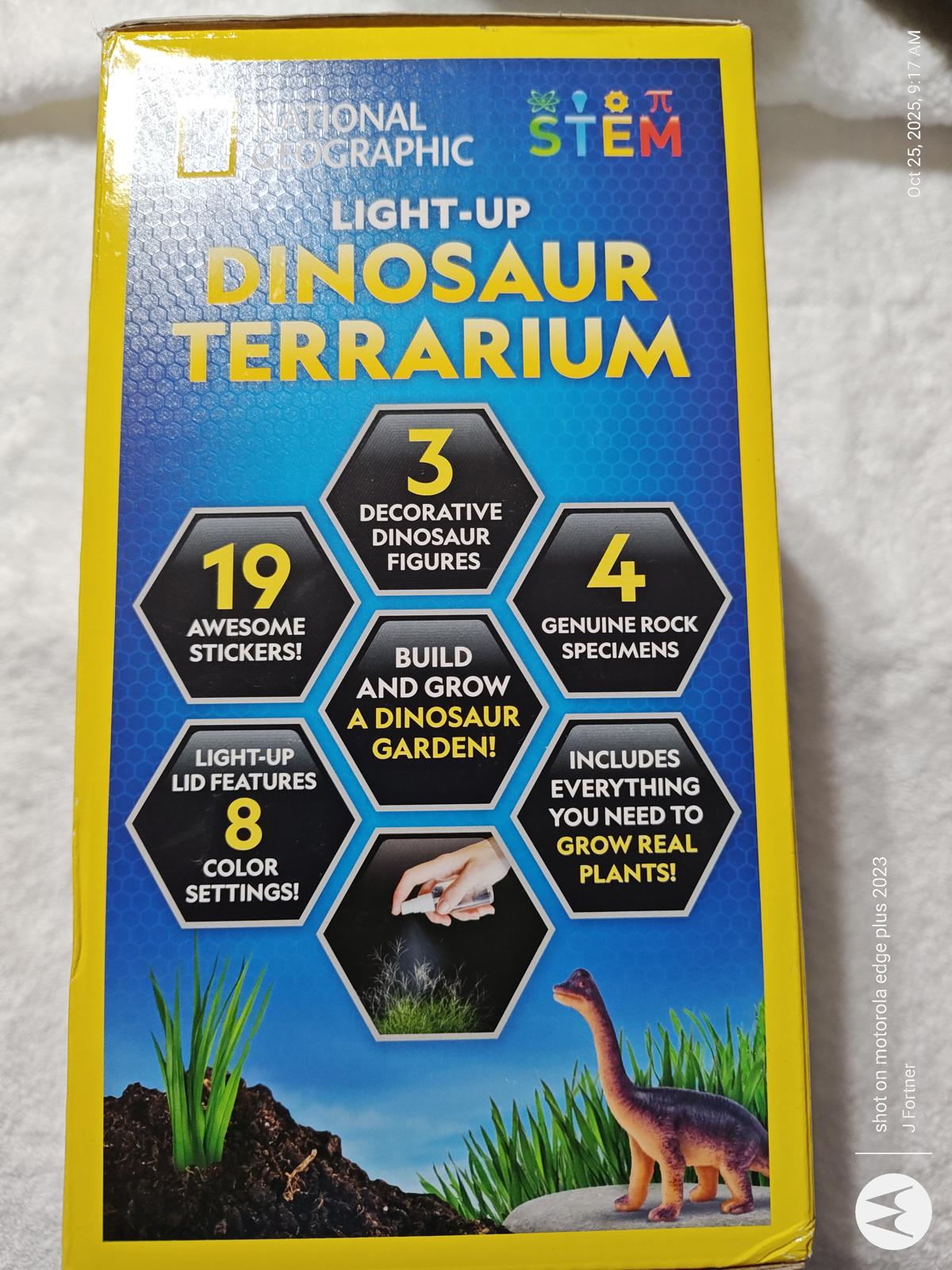 Dinosaur Terrarium Kit for – Multicolor Light Up Terrarium