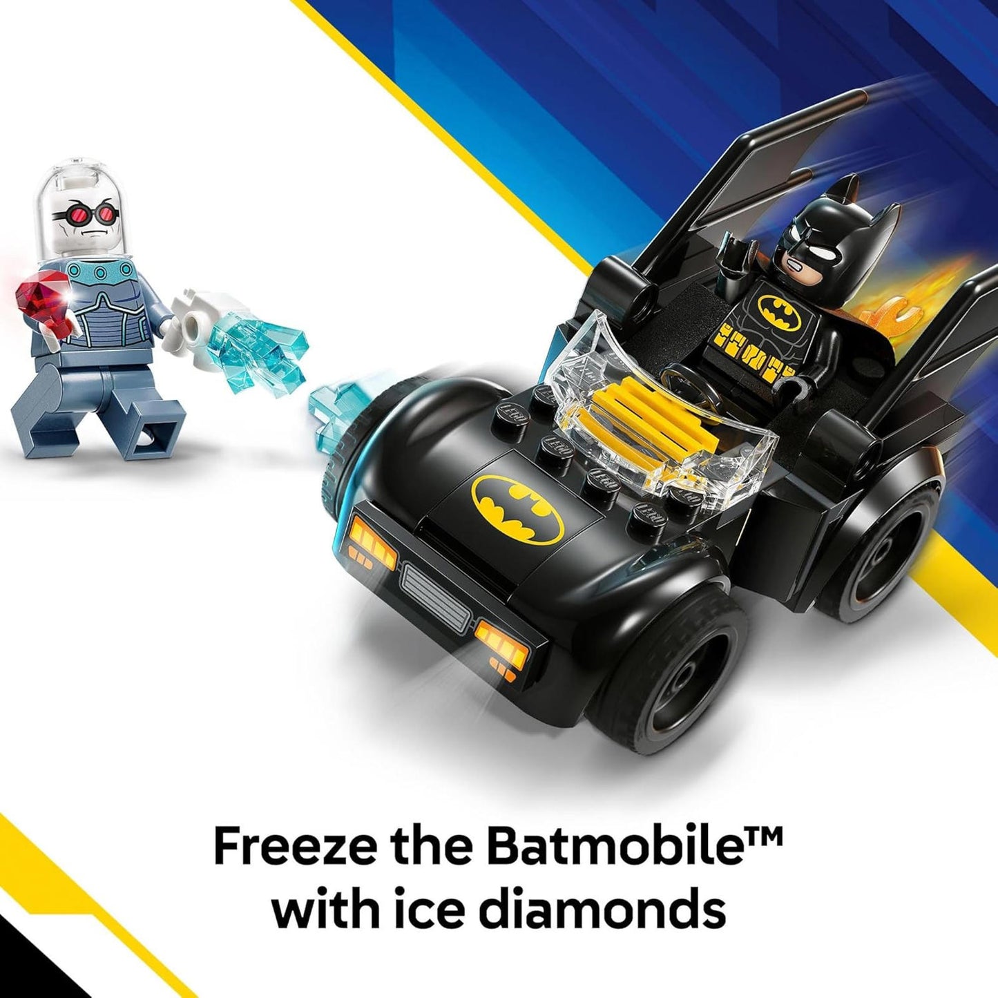 DC Batman & Batmobile Vs. Mr. Freeze Toy Building Set - Superhero Batman Toy for