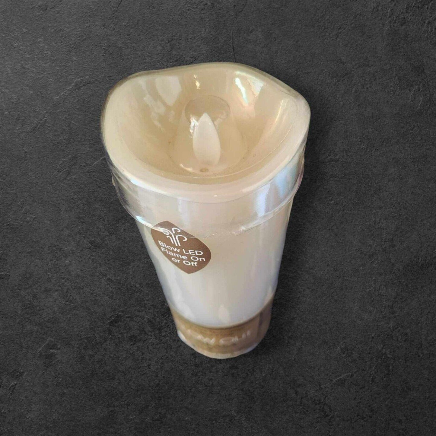 Mikasa Home Accents Cream LED Candle Full Body Illumination 4in x 8 in tall