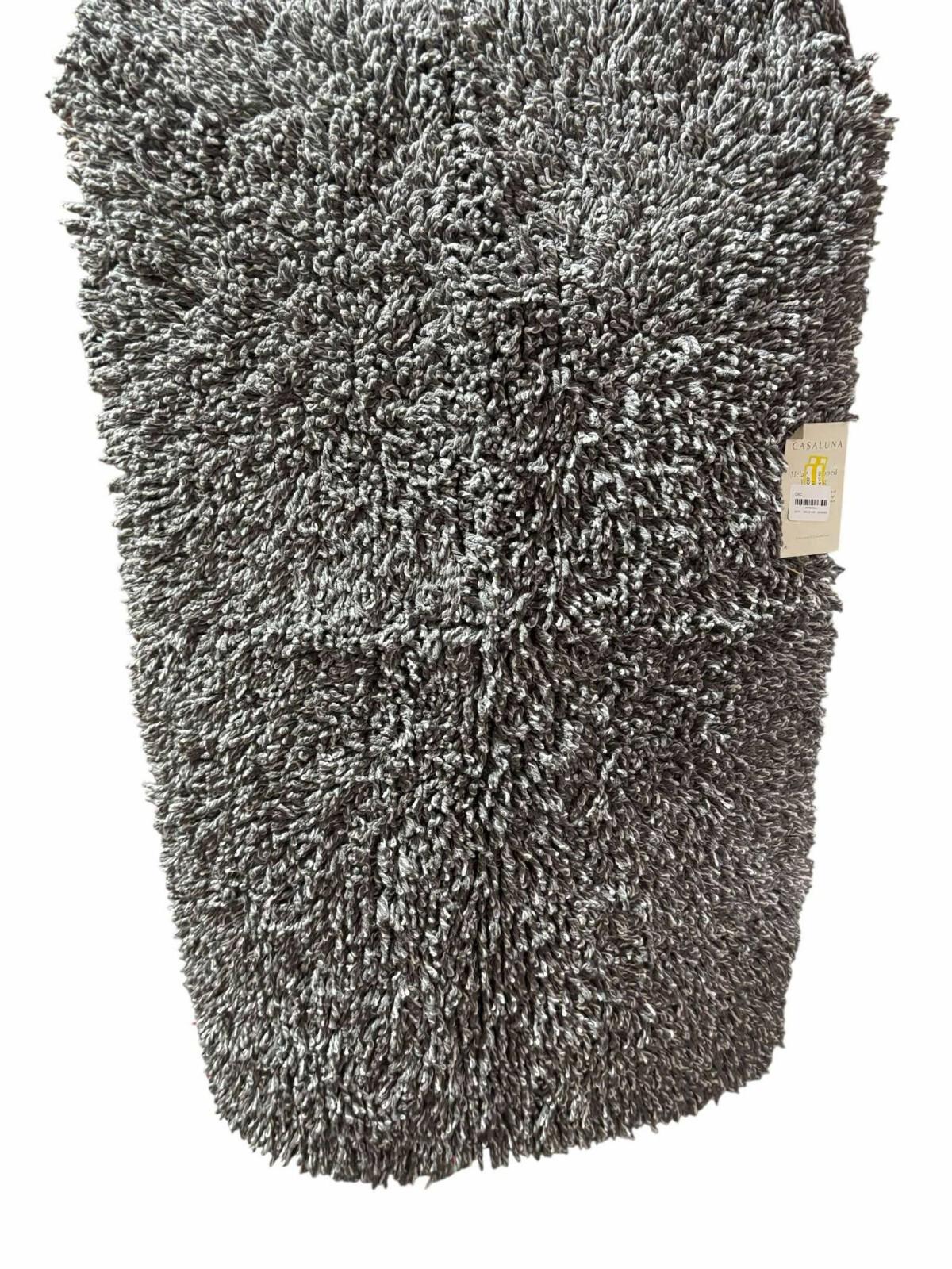 Casaluna Mélange Looped Bath Rug in Sage Green 100% Cotton 21” x 34”
