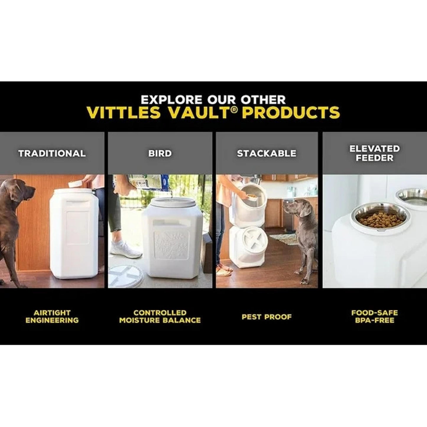 Pet Food Storage Container Holds 25 # of food Vittles Vault Pawprint Plastic