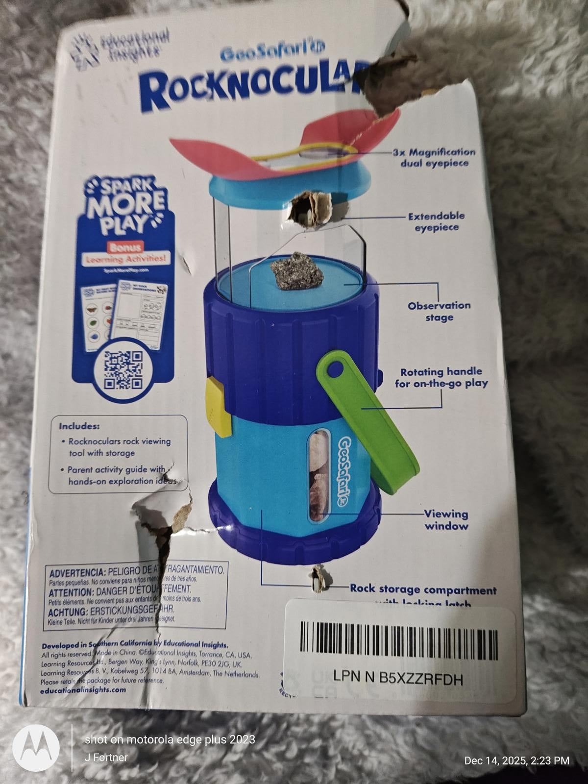 GeoSafari Jr. Rocknoculars Kids Rock Microscope Science Kit Ages 4+ Gift