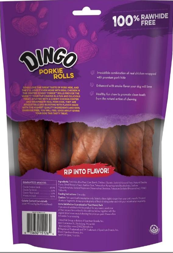 Dingo Pork Rolls 15 count Bag