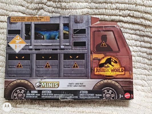 Jurassic World Minis toy truck featuring detailed design and Jurassic theme.
