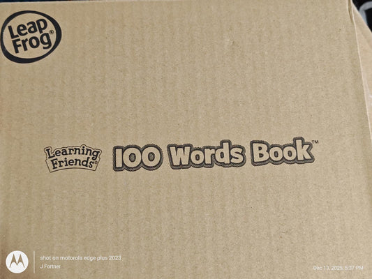 LeapFrog Learning Friends 100 Words Book with a cardboard cover design.