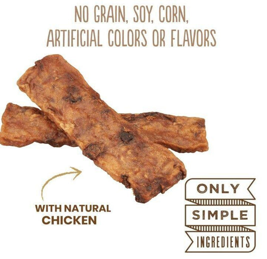 Natural Chicken Dog Treats with no grain, soy, or artificial flavors.