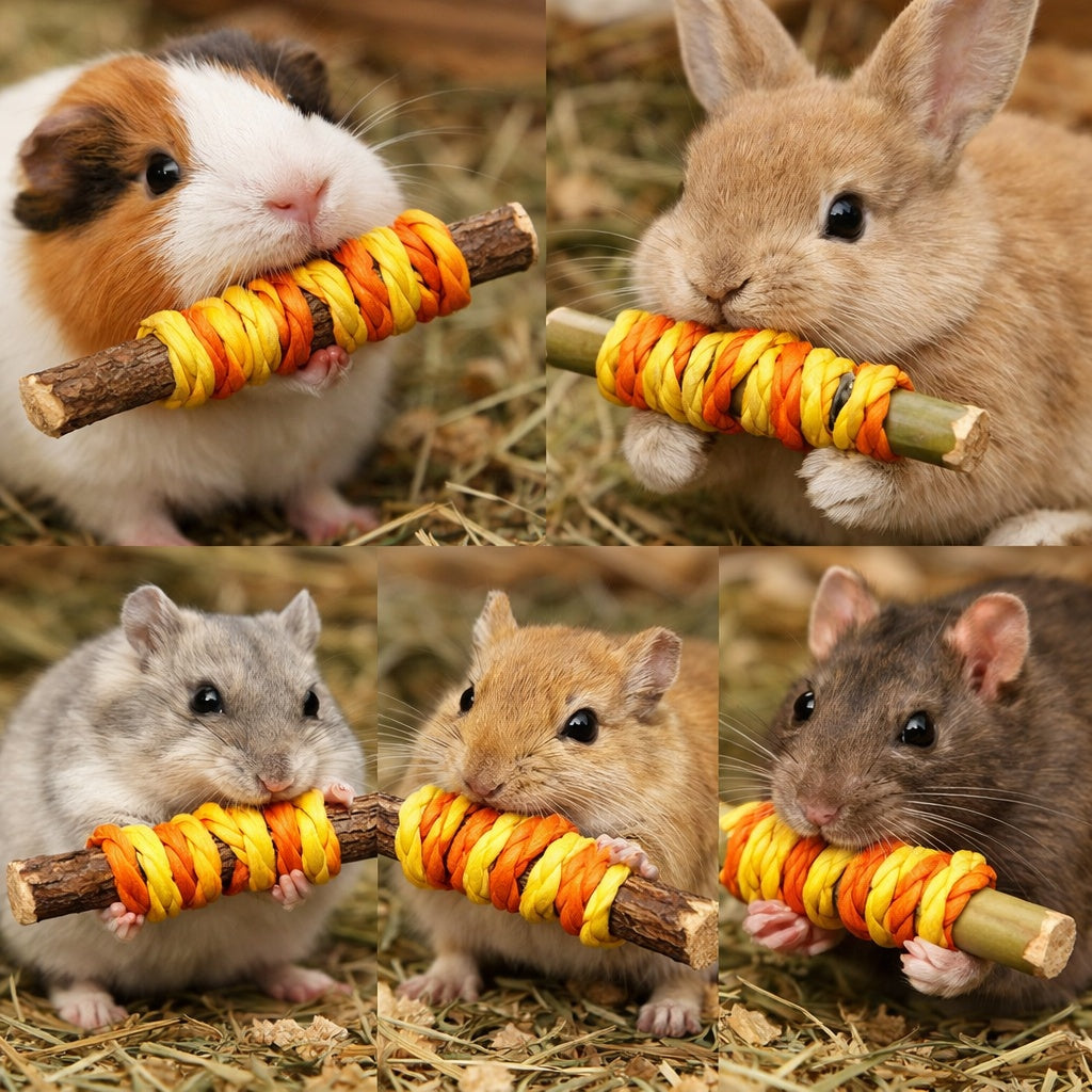 Pressed Paper Roll Chew Branch Great for Guinea Pigs, Bunnies & Rodents