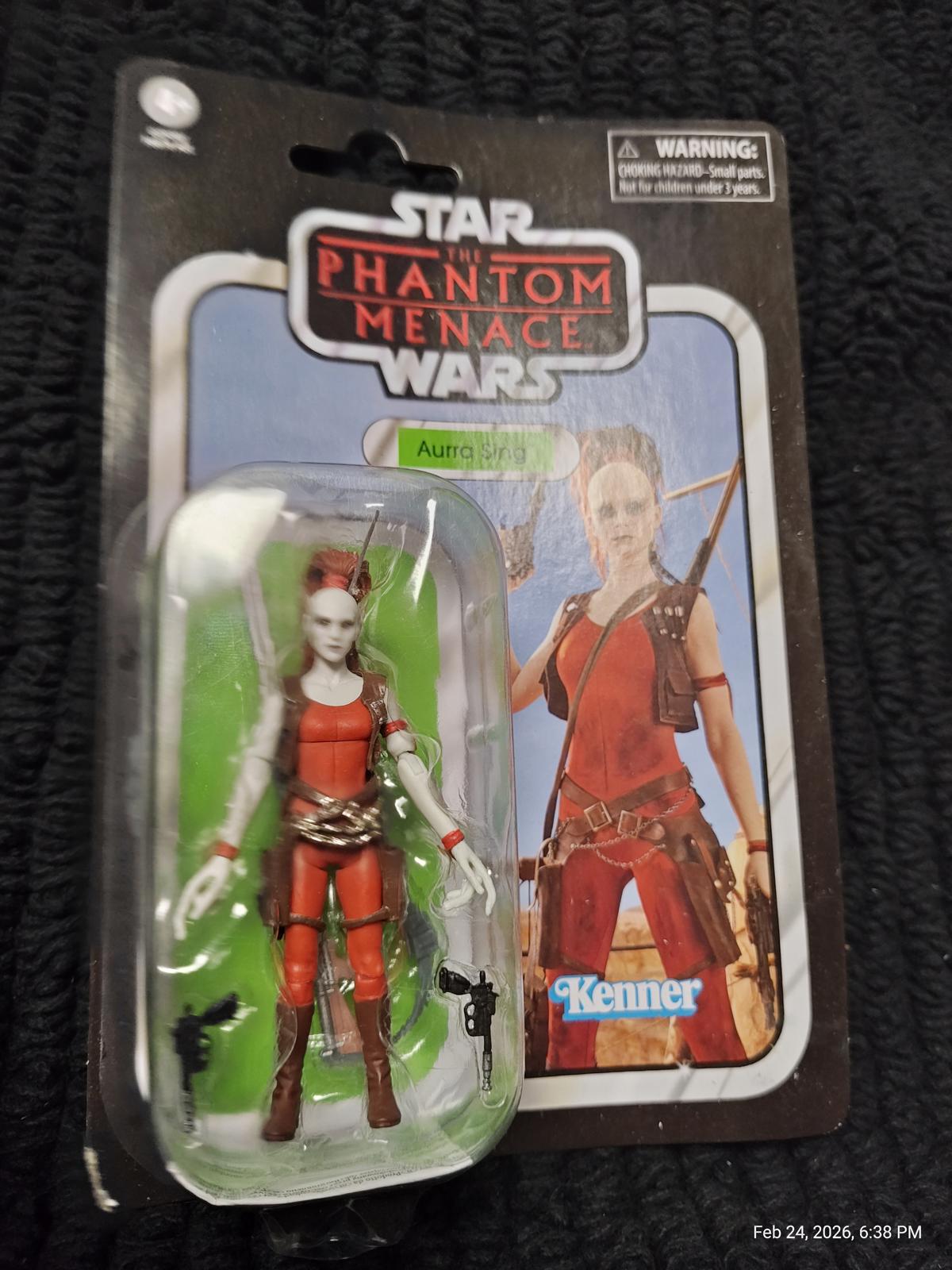 Star Phantom Menace Wars action figure in red outfit with accessories.