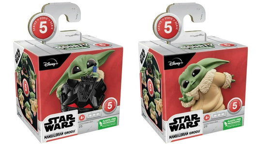 Star Wars The Child action figures in collectible packaging, featuring two designs.