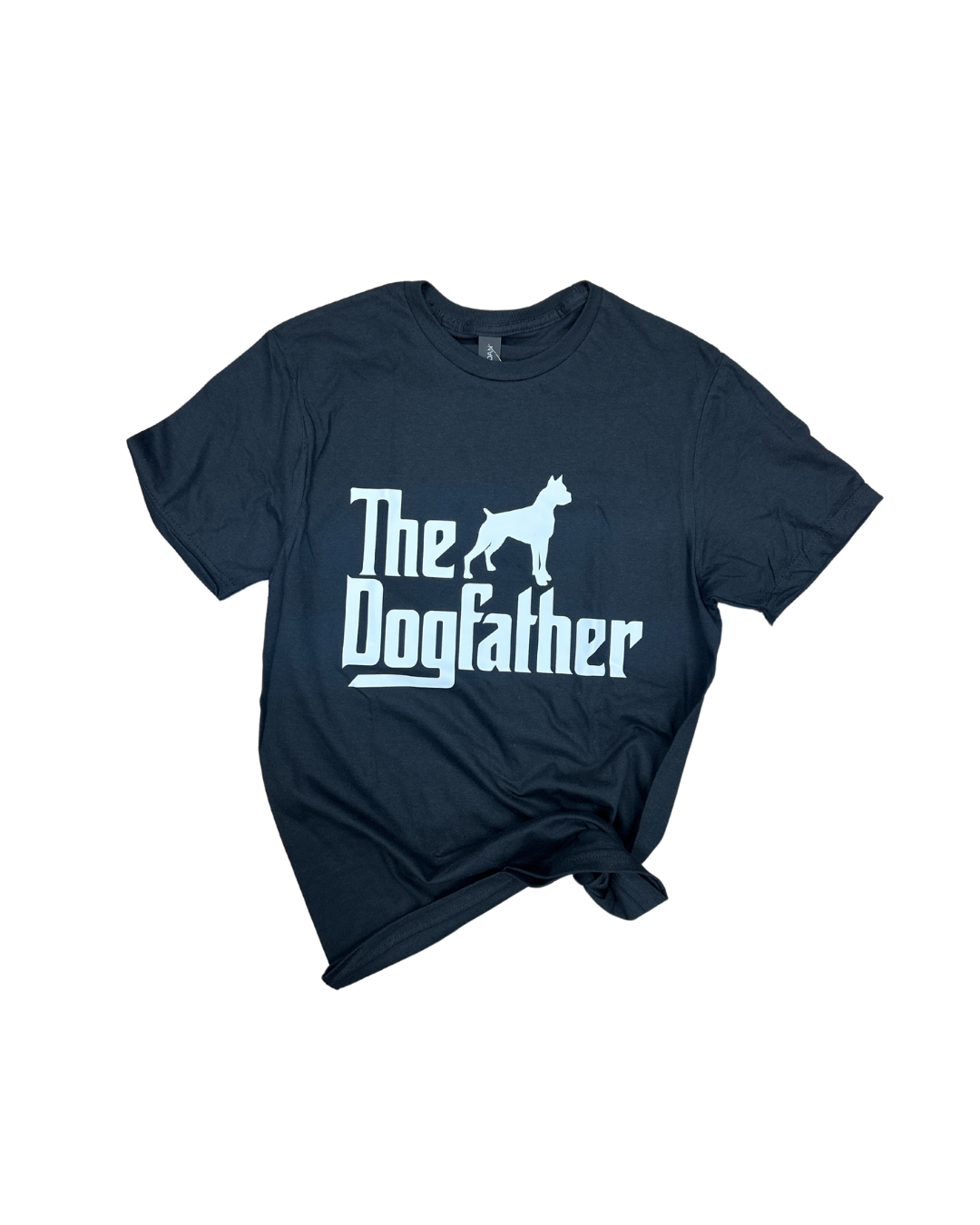 The DogFather t-shirt featuring a stylish design with a dog silhouette.