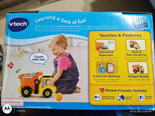 VTech Learning Truck with interactive features and colorful buttons for fun play.
