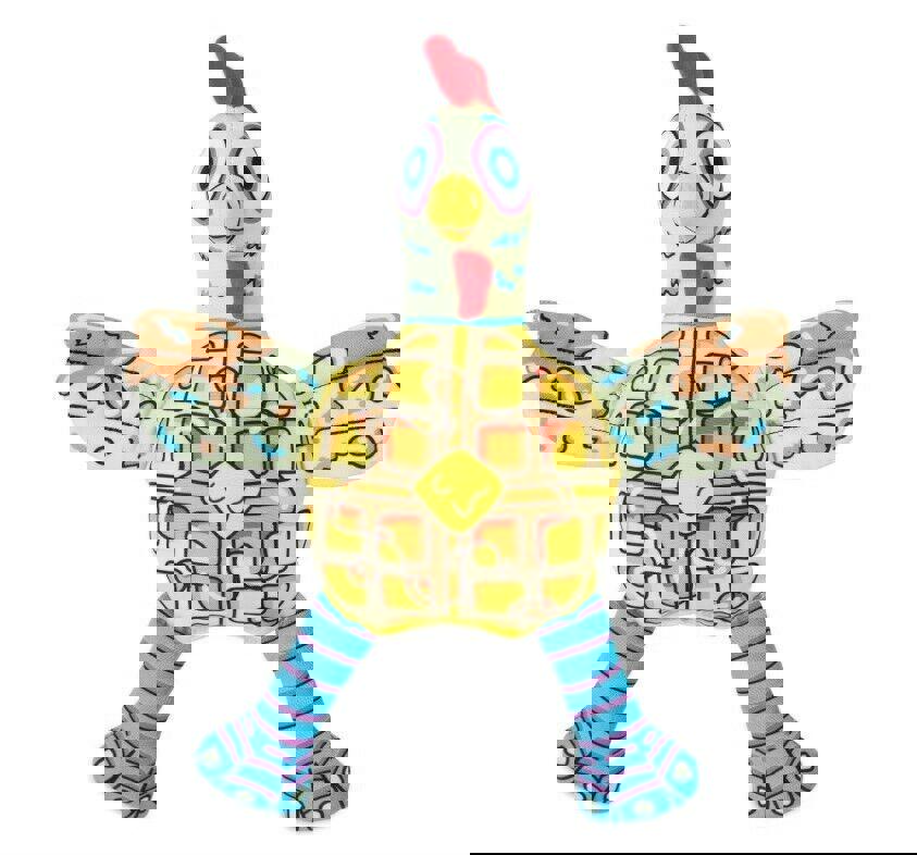 Waffle Chicken Toy featuring colorful design and playful details.