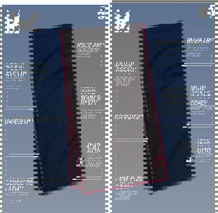 Mission Max Plus Cooling Towels For Neck And Face Cool When Wet UPF 50 Protect