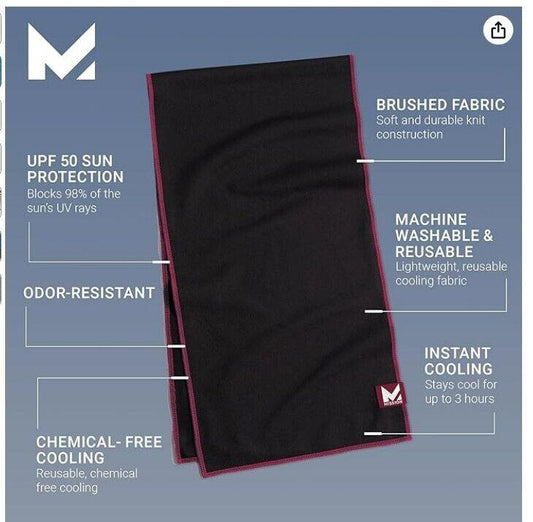 Mission Max Plus Cooling Towels For Neck And Face Cool When Wet UPF 50 Protect