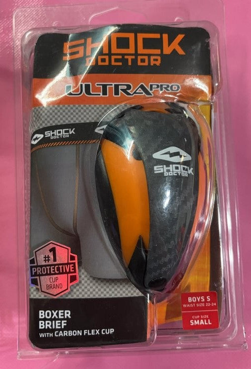 Shock Doctor BOYS Small 22-24 Ultra Pro Boxer Brief / Carbon Flex Cup NEW