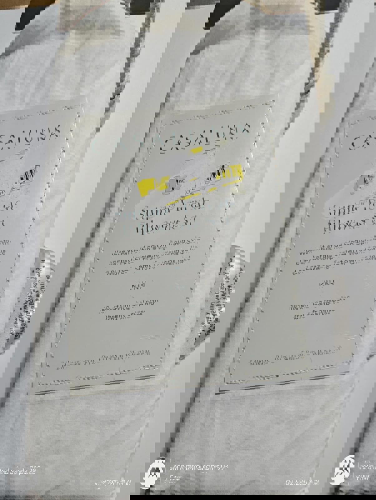 Casaluna King Percale 100% Cotton- White Color -Pillowcase Set