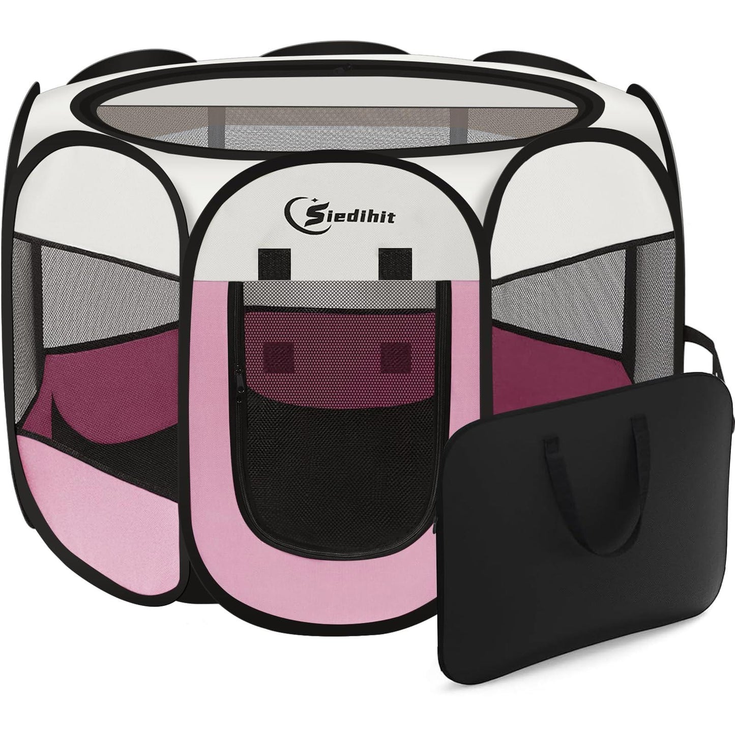 Pink Puppy Playpen for Small Dog Cat, Dog Tent Crates Cage Indoor/Outdoor,