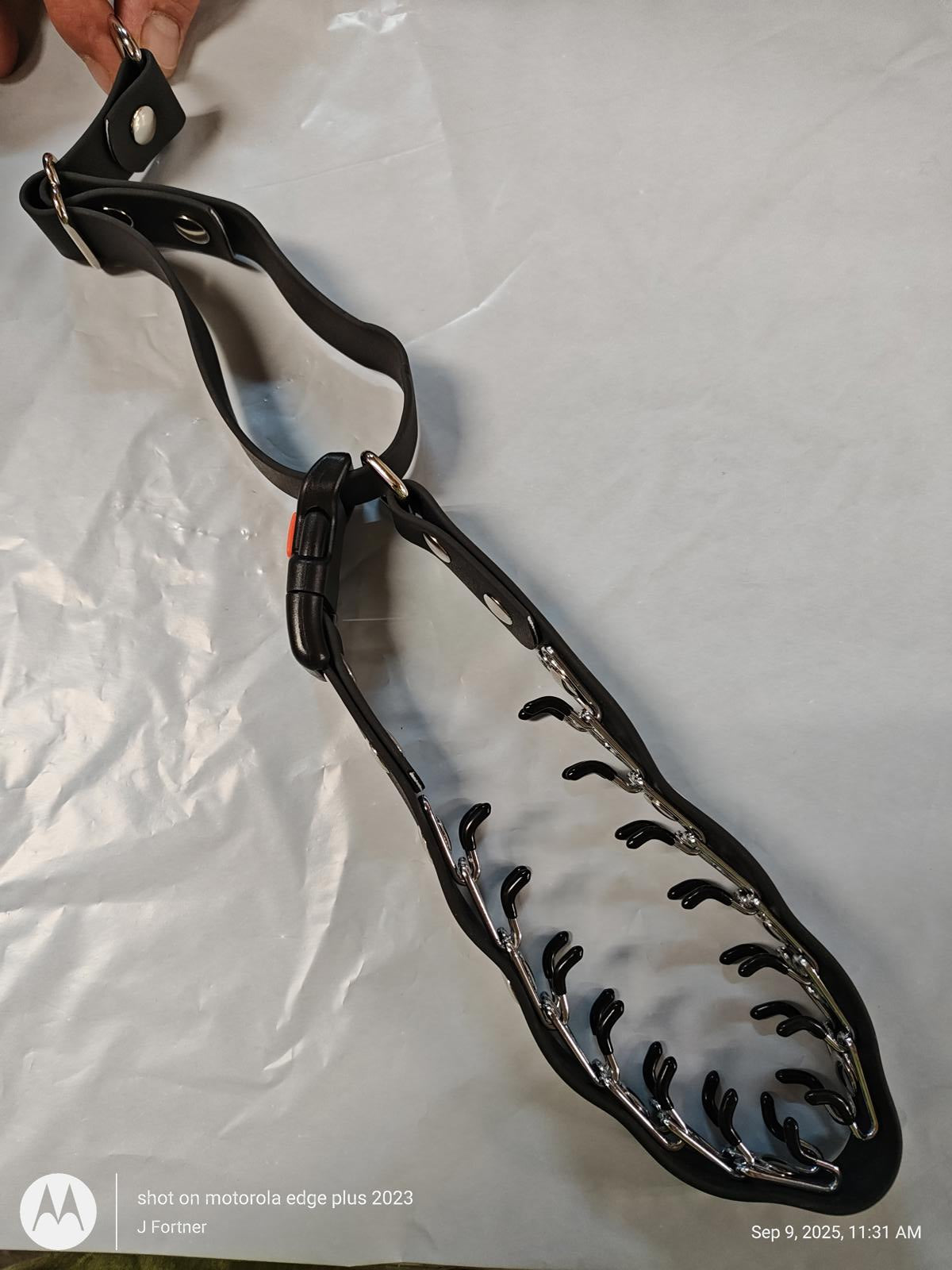 Leather Studded  Martingale Training Collar  Large Dogs